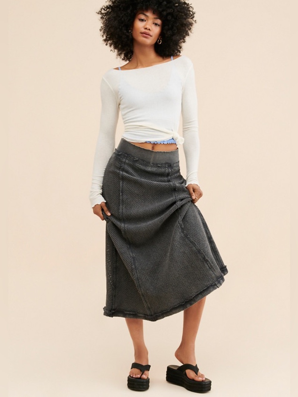 Free People Beautiful Escape Maxi Skirt Size Small